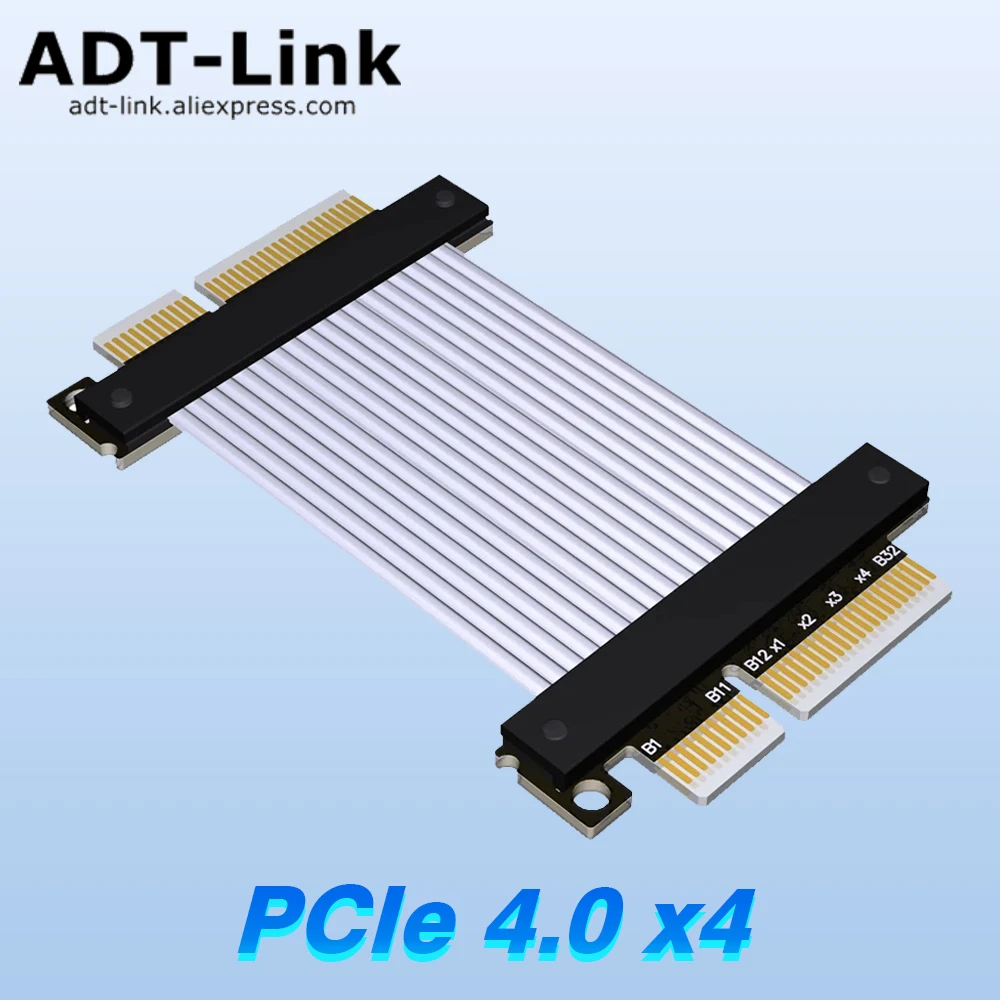 pci express riser signal docking cabo cabo de extensao pcie 40 x4 macho para macho gen4 64g bps velocidade total adt k22vs k22ns novo 01