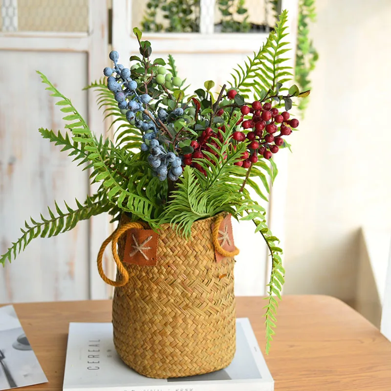 Decorative Rattan Vase Weaving Macetas Para Plantas Vasos Para Plantas Maceteros Decorativos Interior Accessories 2026