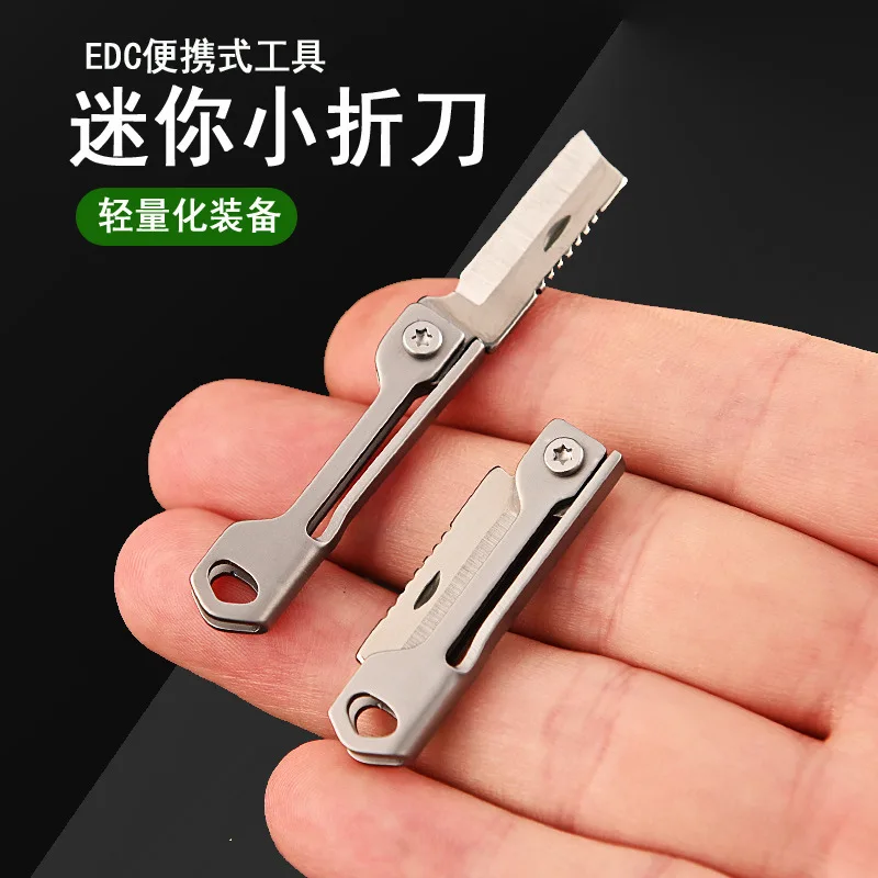 Mini Folding Claw Knife Outdoor Survival Portable Stainless Steel Knife Keychain Pocket Knife Hiking Camping Outdoor Tool