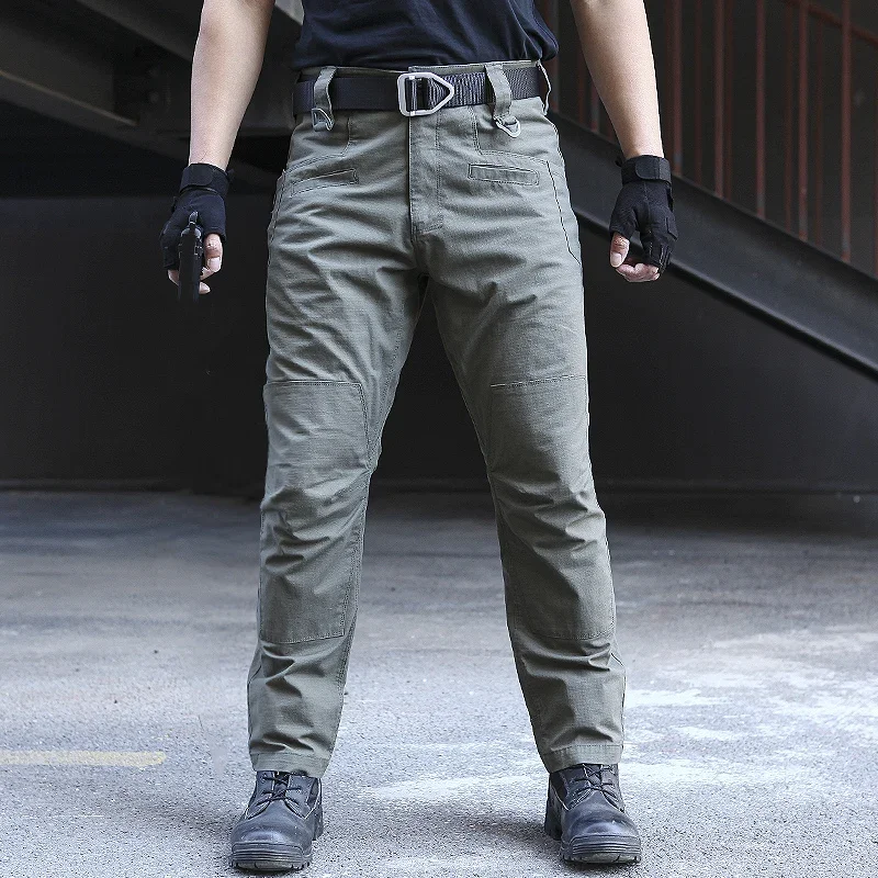 

Tactical Pants Men Outdoor Hiking Cargo Pants Male Wear-resistant Waterproof Sports Multiple Pockets Casual Trousers