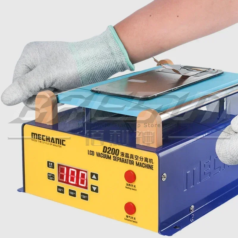 Mechanic D200 10.5inch LCD Screen Separator With Powerful Suction For Mobile Phone LCD Touch Screen Pre-Heating Removal Repair