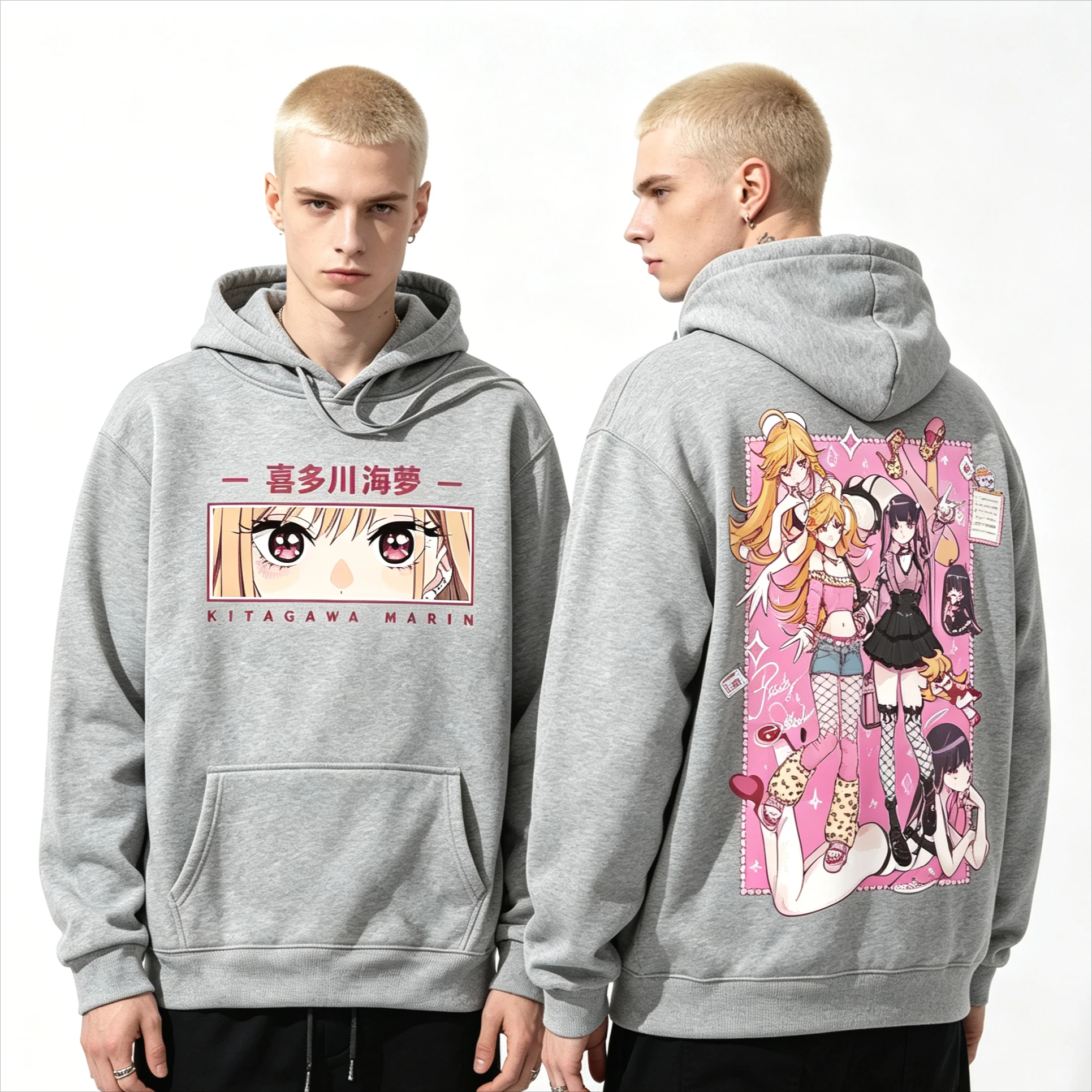 2026 Hot Sale My Dress-Up Darling Anime Pullover Marin Kitagawa Printed Hhoodie Y2K Men Women Retro Harajuku Cotton Sweatshirt