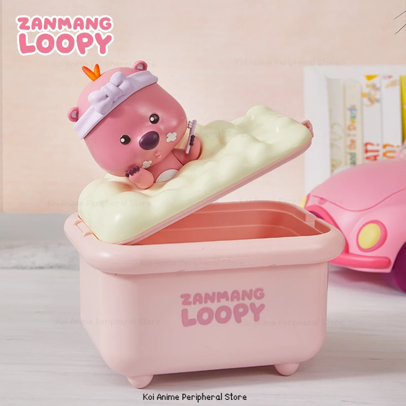 Zanmang Loopy Drive Desktop Organizer Cute Anime Character Image Desktop Ornament Box Around Children's Holiday Gift