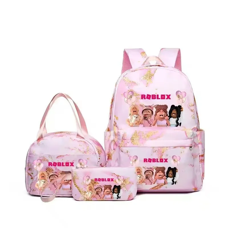 حقيبة ظهر مقاومة للماء من Hot Game ROBLOX مكونة من ثلاث قطع حقيبة ظهر مطبوعة برسوم كارتونية هدية عيد ميلاد للأولاد والبنات #6