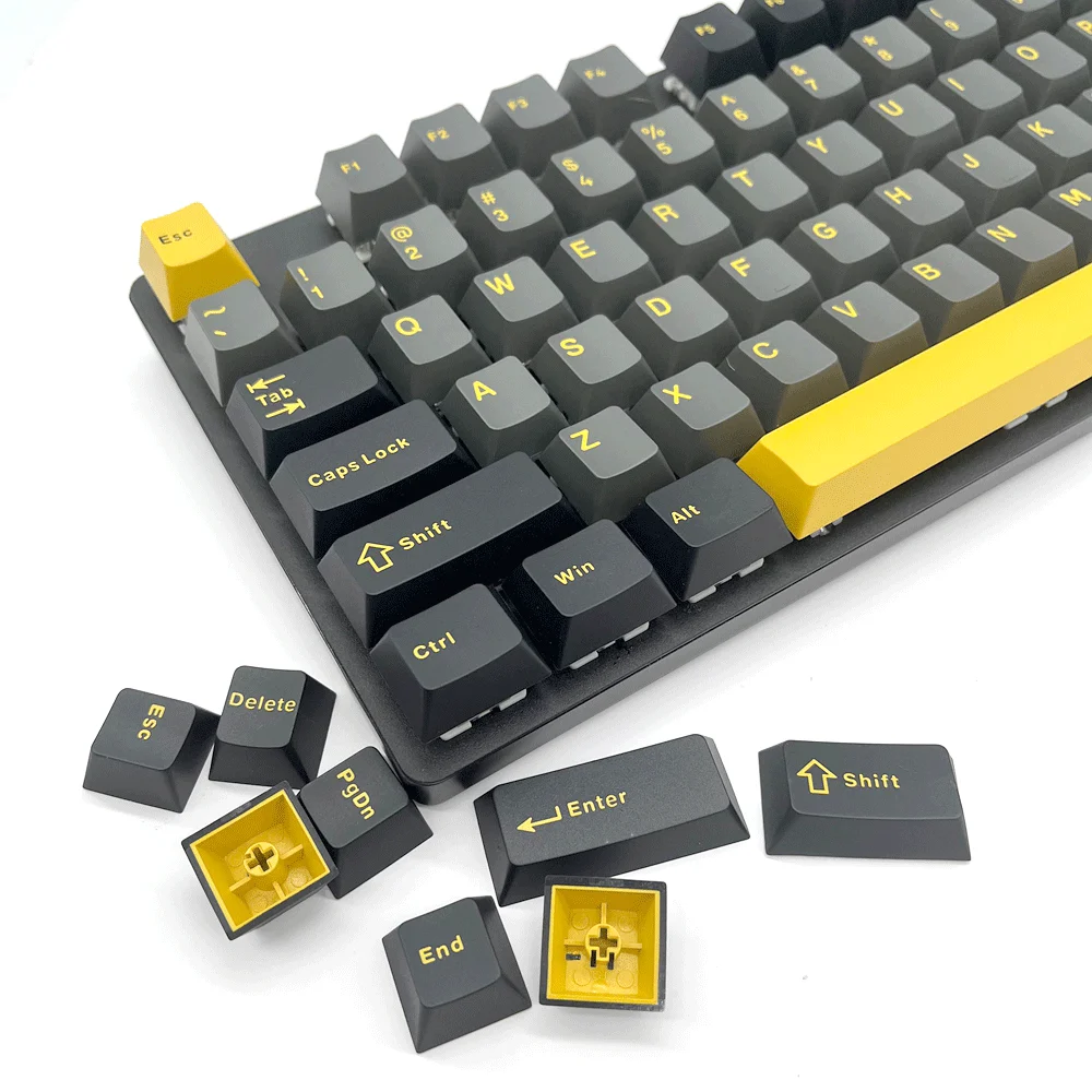 Image of Cherry PBT Tastatur-Keycaps für MX Gaming Mechanische Tastaturen Zweifarbig Spritzgegossene 126-Tasten-Keycap-Set