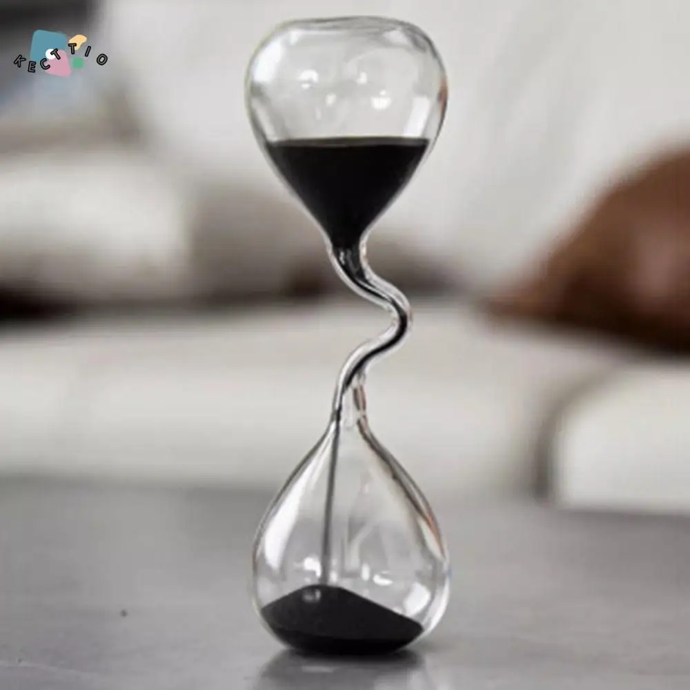 

Simple Curve Design Hourglass Glass Craft Thin Neck Sand Clock No Timing Durable Sand Timer Gift