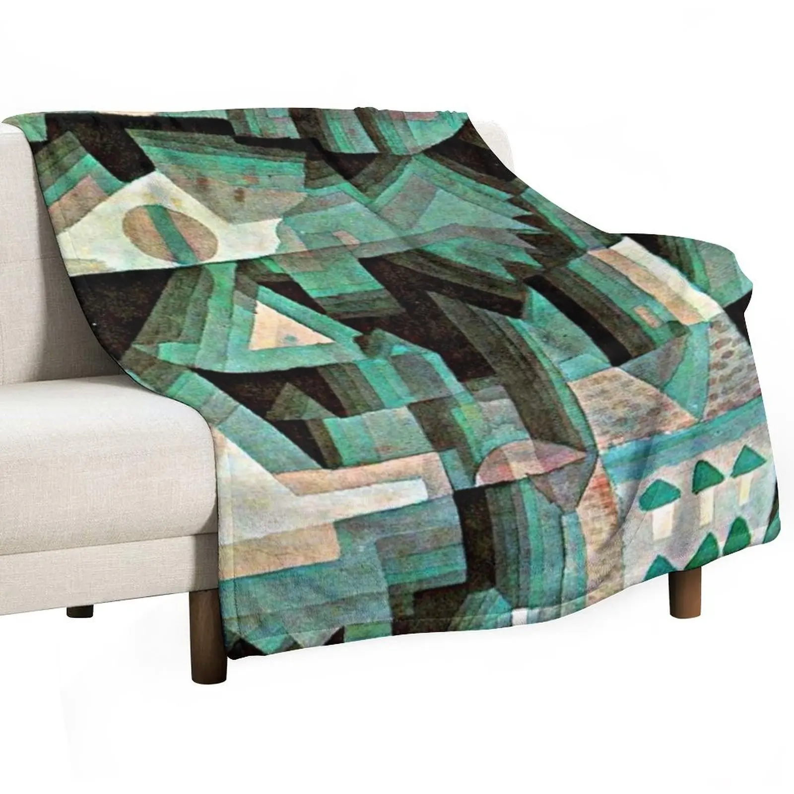 

Klee - Dream City, abstract artwork Throw Blanket blankets and throws Soft Plush Plaid Luxury Blankets