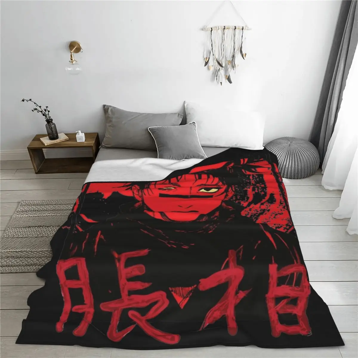 Aconchegante Choso Jujutsu Kaisen Throw, flanela ultra macia, cama Merch, sangue vermelho decorativo, jogo para escritório, manga JJk