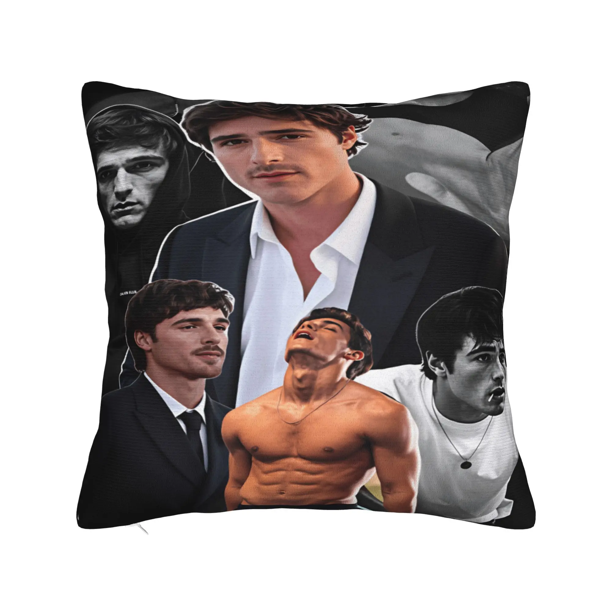 Pillow Cover Jacob E-Elordi  Retro Trendy Pillow Case For Couch Sofa Bedroom Pillowcases