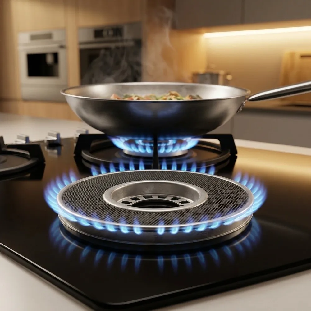 10cm Galvanized Flame Divider for Gas Stove Heat Locking Accessory Even Heat Distribution No Hot Spots Cooking Aid