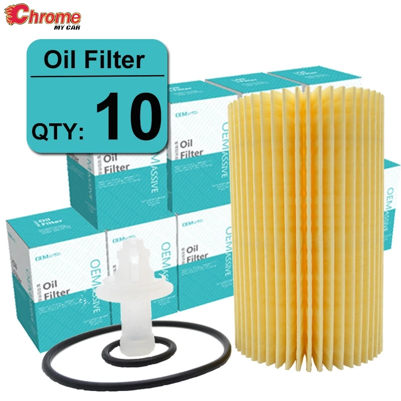 

10 автомобильных аксессуаров, масляный фильтр двигателя 04152-YZZA4 04152-38020 для Toyota Land Cruiser Sequoia Tundra 4.6L 5.7L 2008 2009-2021