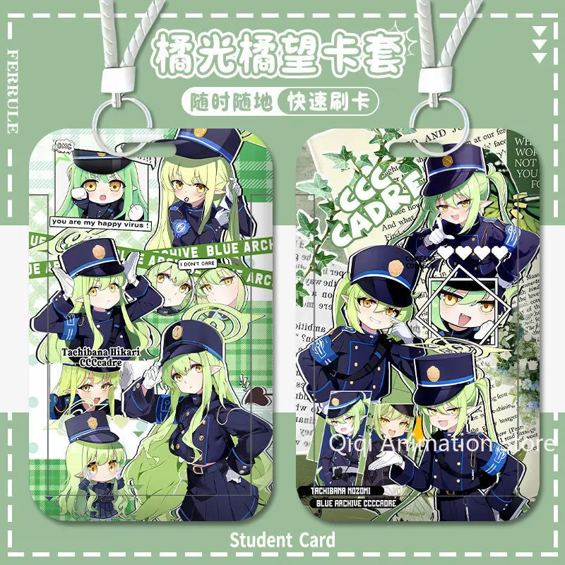 Archivio azul Tachibana Nozomi tarjetero Anime identificación de crédito tarjeta de autobús banco soporte de exhibición de fotos funda protectora