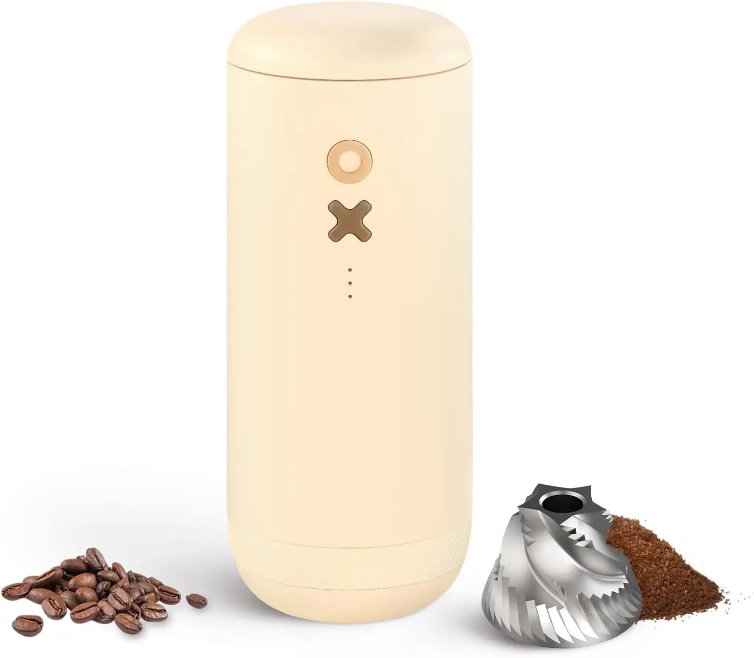 

Electric Portable Coffee Grinder - Quiet Conical Burr Mill with 20 Settings for Espresso, French Press, Travel Use