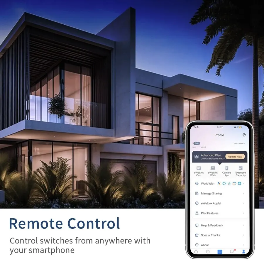 زيجبي مفاتيح ذكية EWeLink 1/2/3 عصابة واي فاي اللمس مفتاح الإضاءة واحد Firewire APP التحكم الصوتي ل أليكسا جوجل المنزل أليس