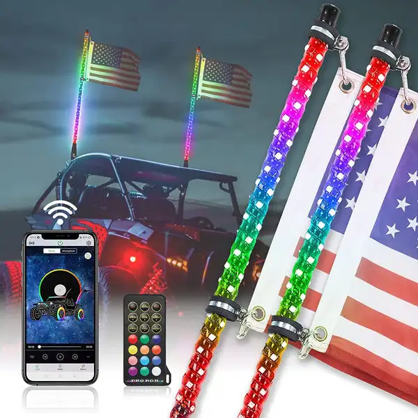 

Customized 2/3/4/5/6FT Superbright Dance Led Whip Lights with Turn Signal for rzr, can-am,utv