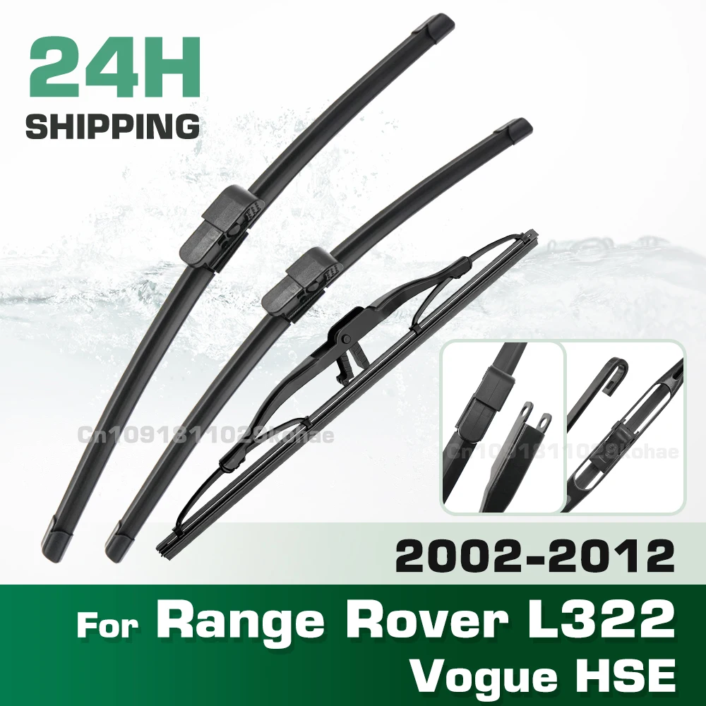 GREATROAD Wiper LHD&RHD Front & Rear Wiper Blades Set For Range Rover L322 Vogue HSE 2002 - 2012 Windshield Windscreen Window