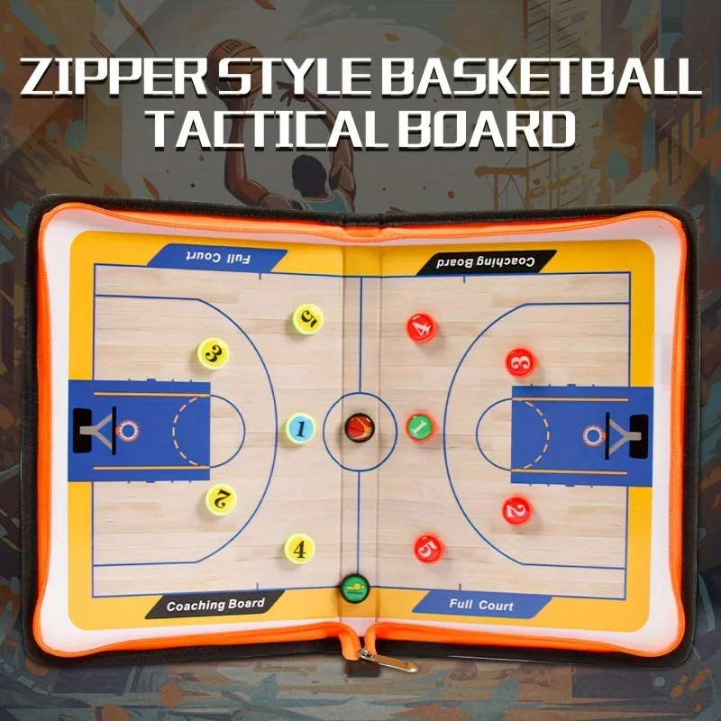 

Basketball Coaching Board Coaches Clipboard Tactical Magnetic Board Four-Piece Basketball Zipper Tactical Board,