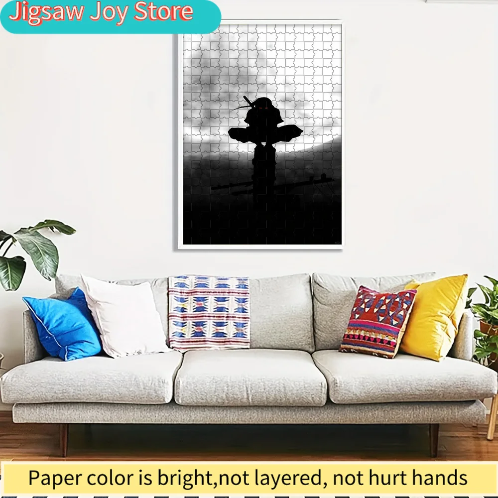 

Japanese Samurai Silhouette Paper Jigsaw Puzzle, Premium Thick Paper Material, HD Black & White Art Printing, Relaxing Leisure G