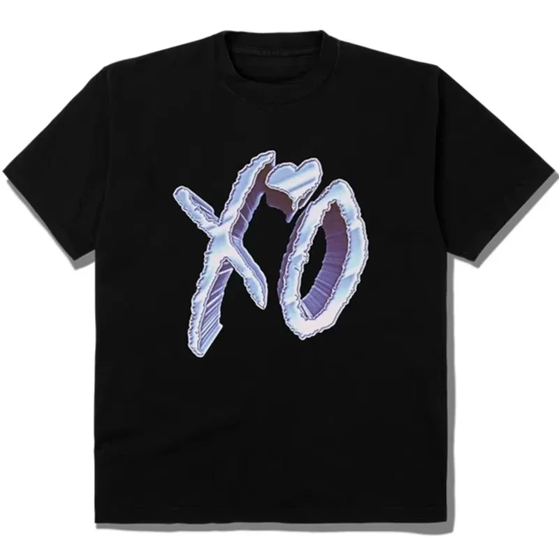 Casual Summer Singer The Weeknd's Trendy Retro Support Short Sleeves High Quality Unisex Fashionable Heart-shaped Mens T shirt
