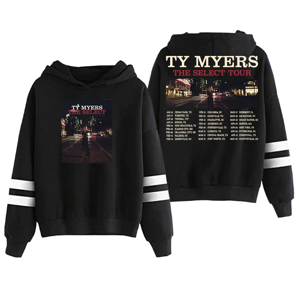 Ty Myers The Select Tour 2025 Hoodie Unisex Pocketless Parallel Bars Sleeve Streetwear Women Men Hooded Sweatshirts