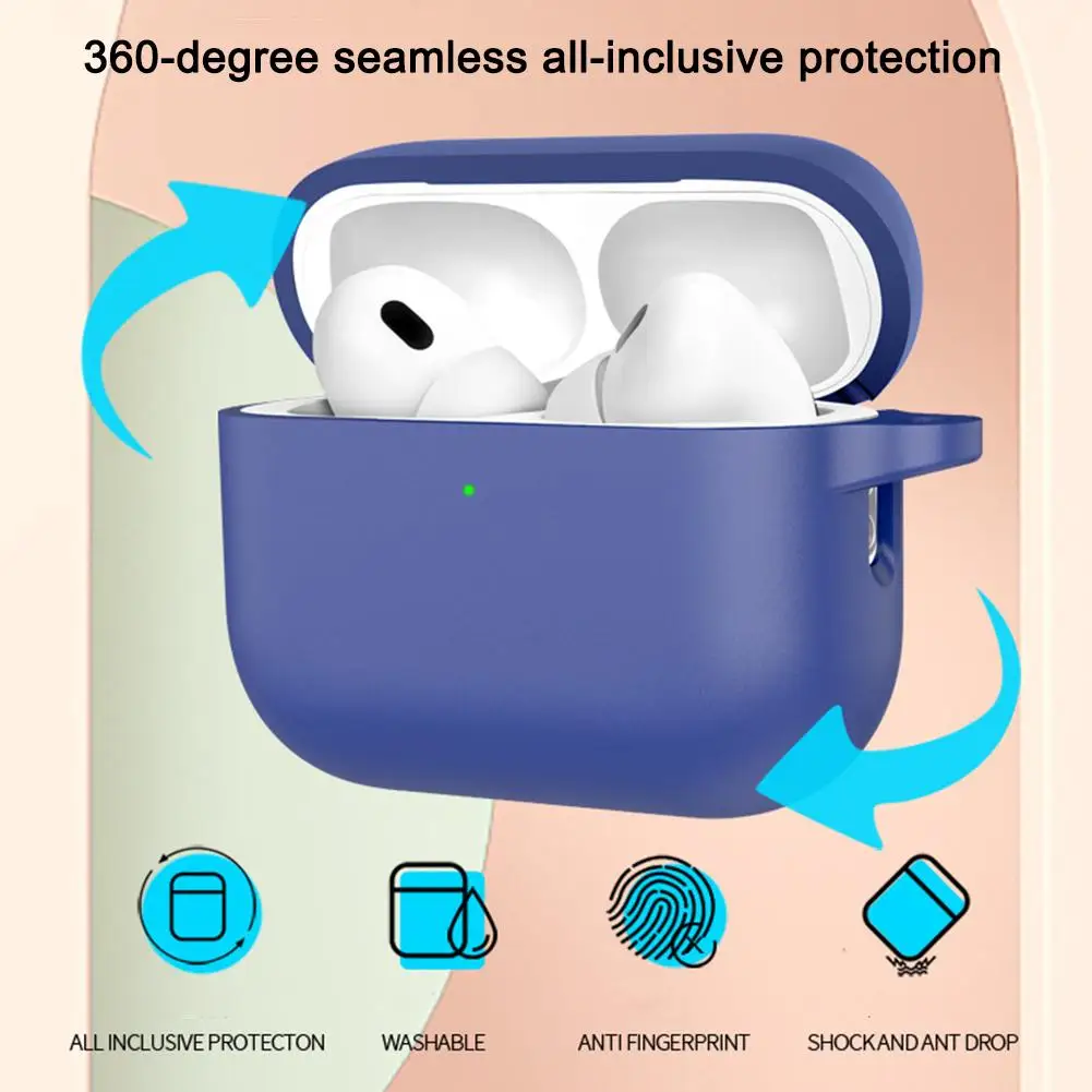 ل AirPods Pro 3 حافظة جلدية من السيليكون 2 مللي متر سميكة 360 كامل التفاف Traceless الغراء قابل للغسل المضادة للانزلاق للصدمات قالب الآلة الحقيقية