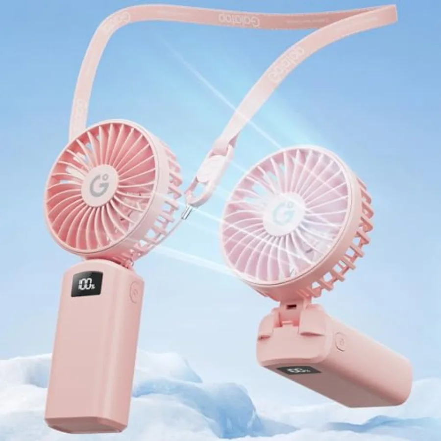 

4000mAh Handheld Mini Fan, 7110RPM High Speed Portable Personal Fan, 3 Gears Strong Wind, LED Display, USB Rechargeable Battery