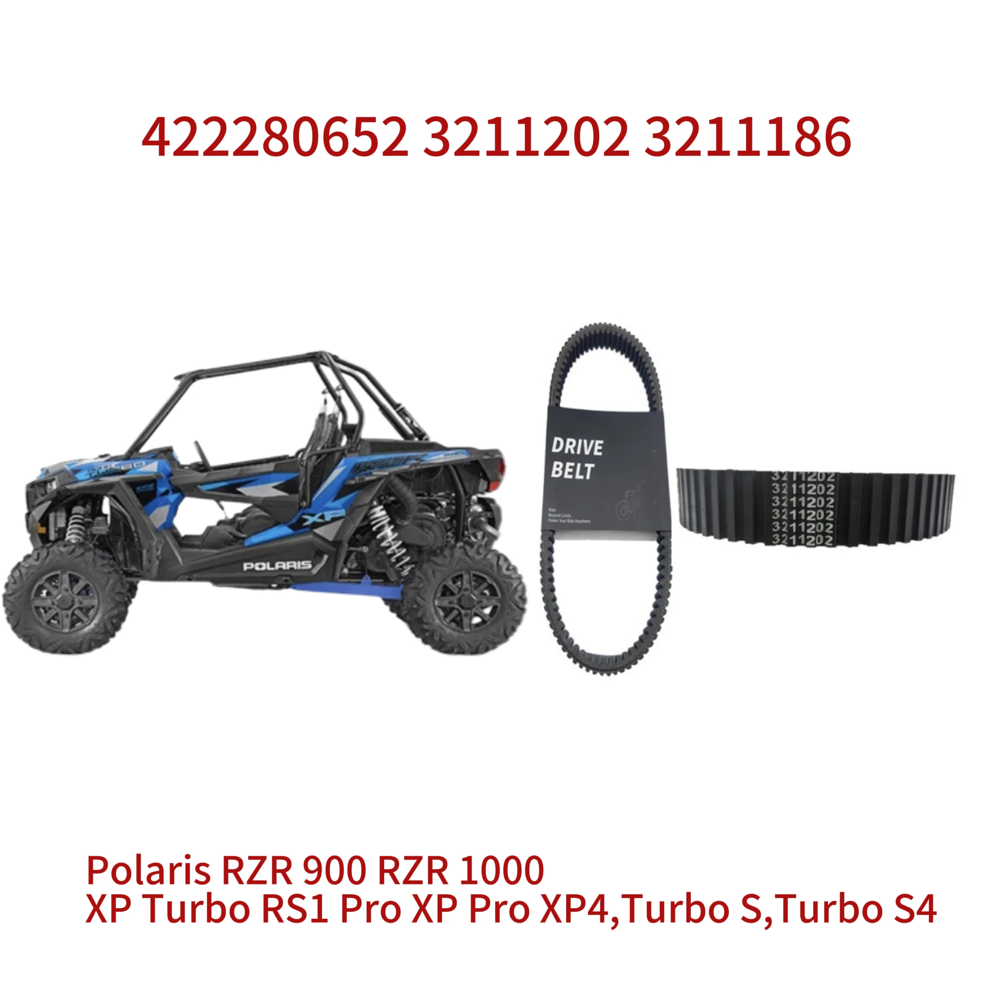 Correa de Transmisión CVT Compatible con Polaris RZR 900 RZR 1000 XP Turbo RS1 Pro XP Pro XP4 Turbo S Turbo S4 OEM422280652 3211202 3211186