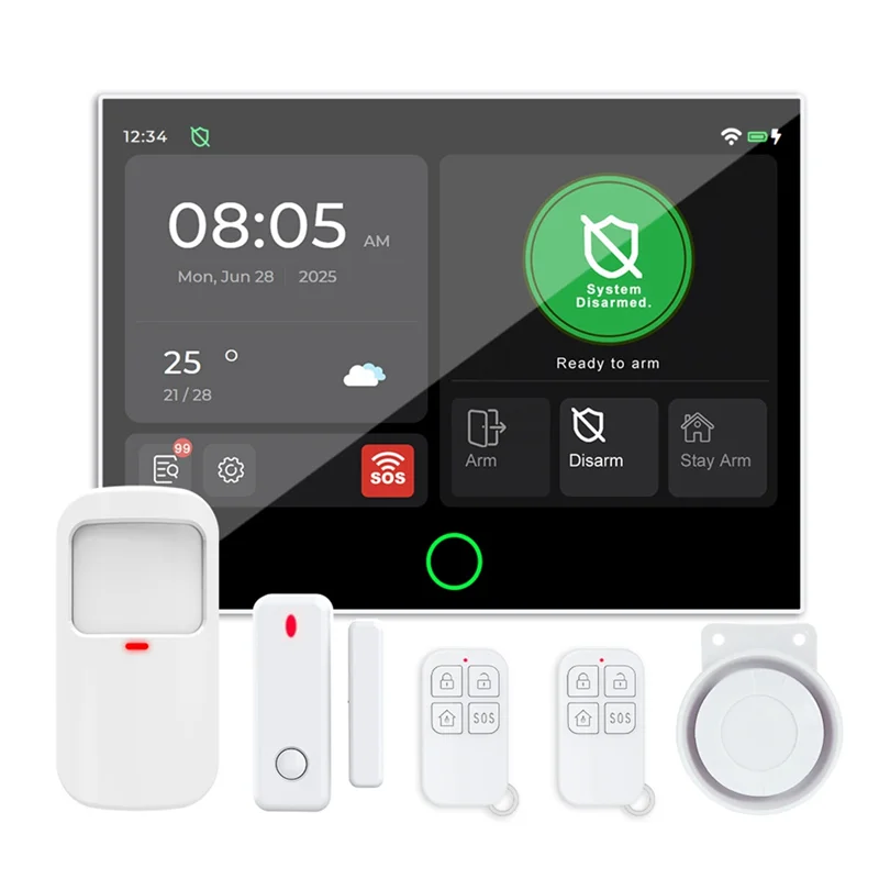 

-A12R Wi-Fi GSM 433 МГц умная домашняя система безопасности с датчиком движения на дверное окно, беспроводная сигнализация для приложения Alexa Tuya Contr