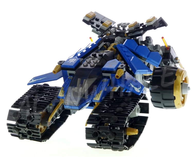 610 Piezas Shinobi Legacy Thunder Raider 2 en 1, Vehículo Nindroid Warrior Earth Mech 11493, Bloques de Construcción Compatibles con el Modelo