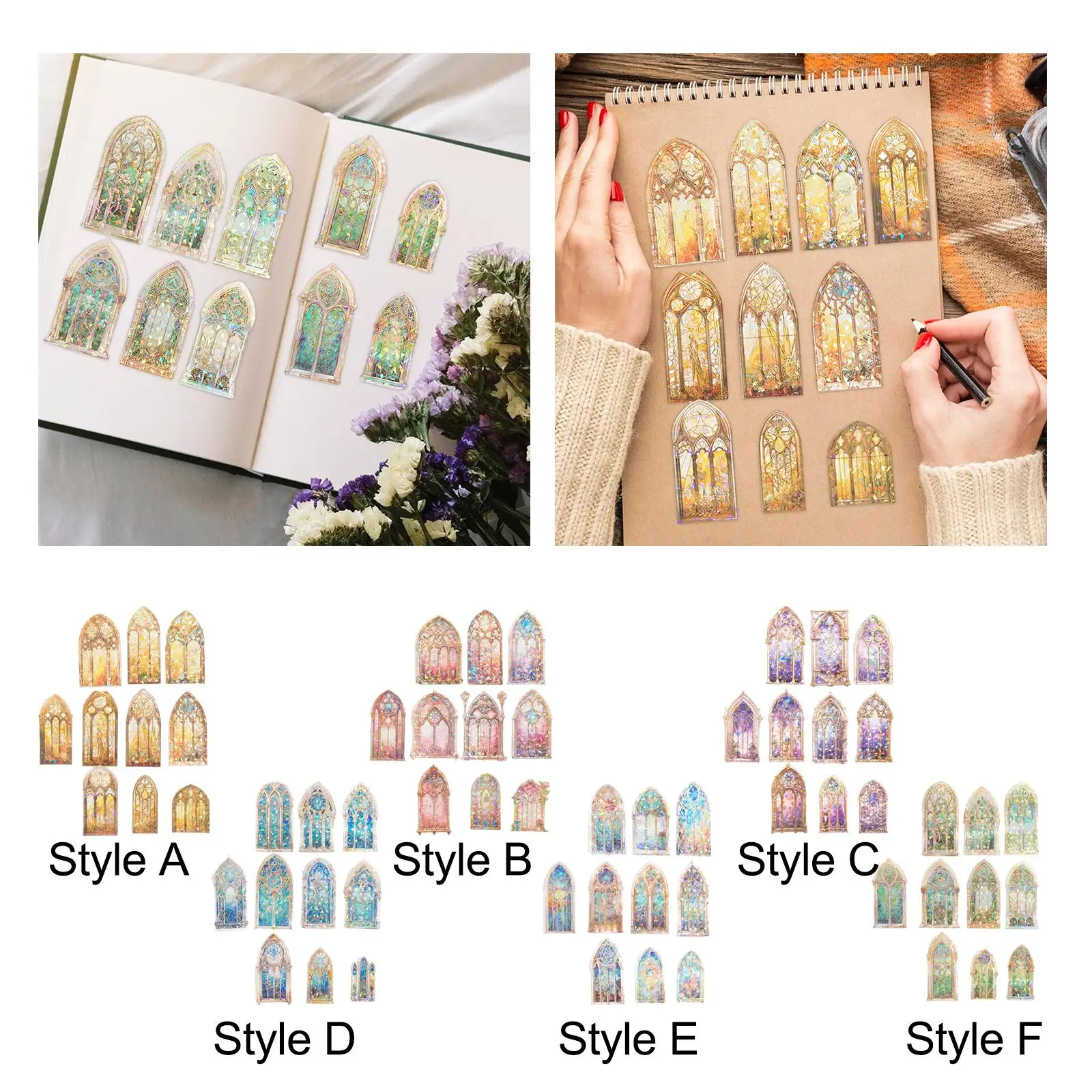 10x Handbook Stickers DIY Waterproof Supplies Decor for Party Card Making