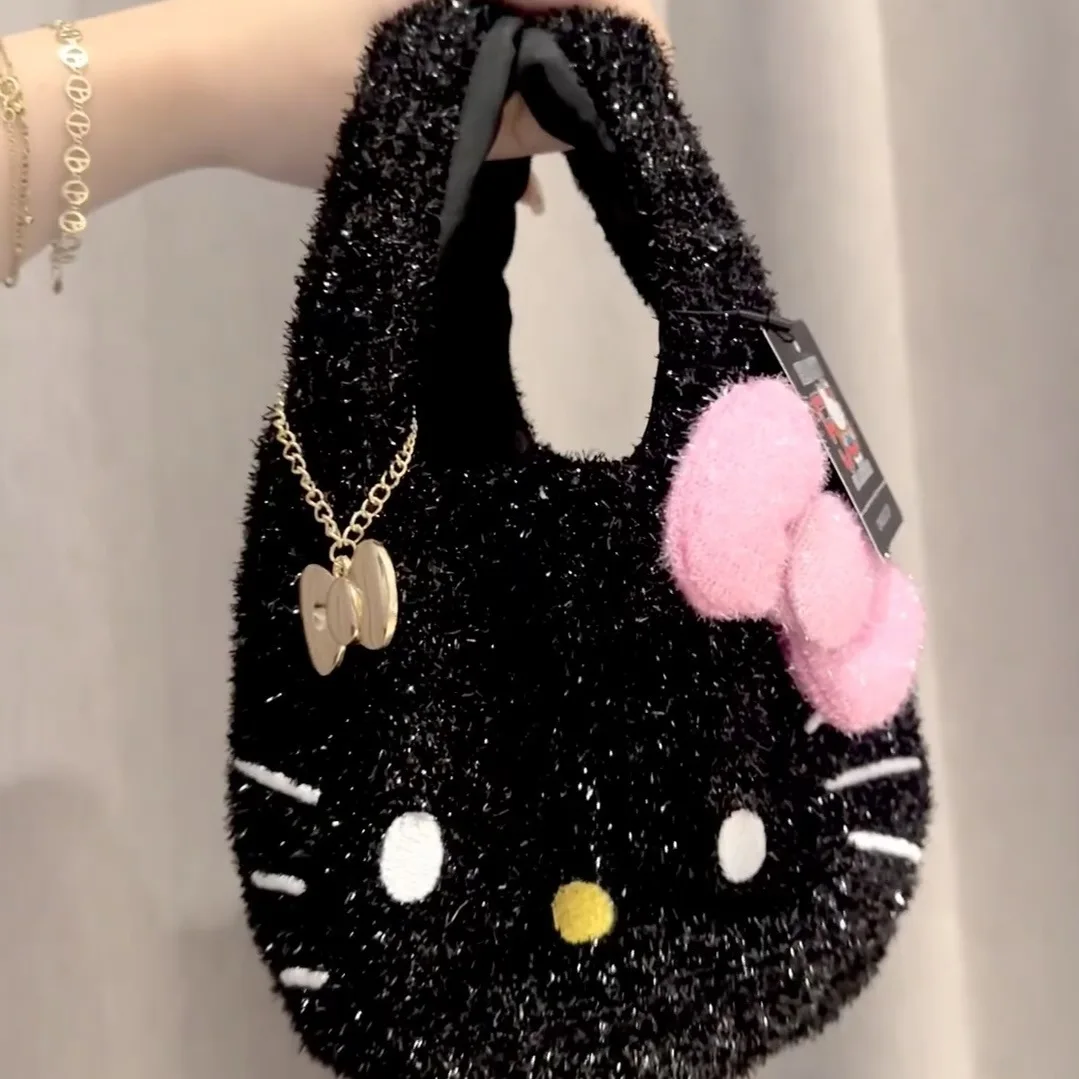 Sanrio Hello Kitty Handbag Small Bags for Girls Kawaii Cartoon Shine Bags Hello Kitty Anime Bag Things Y2K Girls Bag Gifts New