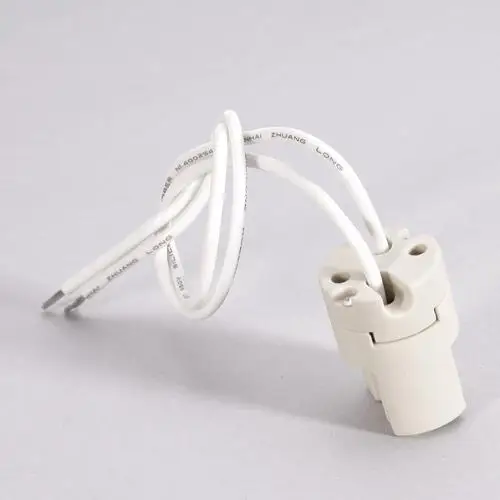 G8.5 Type Ceramic Socket Light Lamp Holder with Cable 110-750V New