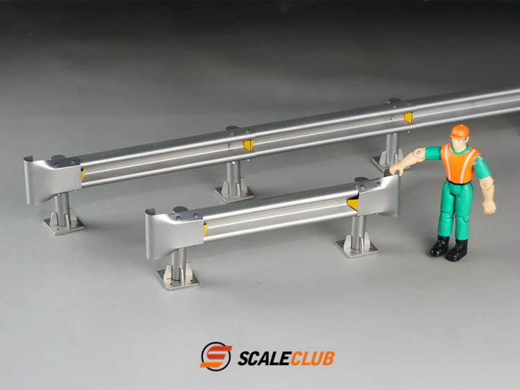 Scaleclub 1:14 1:10 Simulations-Szenen-Metall-Autobahn-Leitplanke für Tamiya Lesu für Scania Man Actros Volvo Autoteile RC Truck – Detail 1