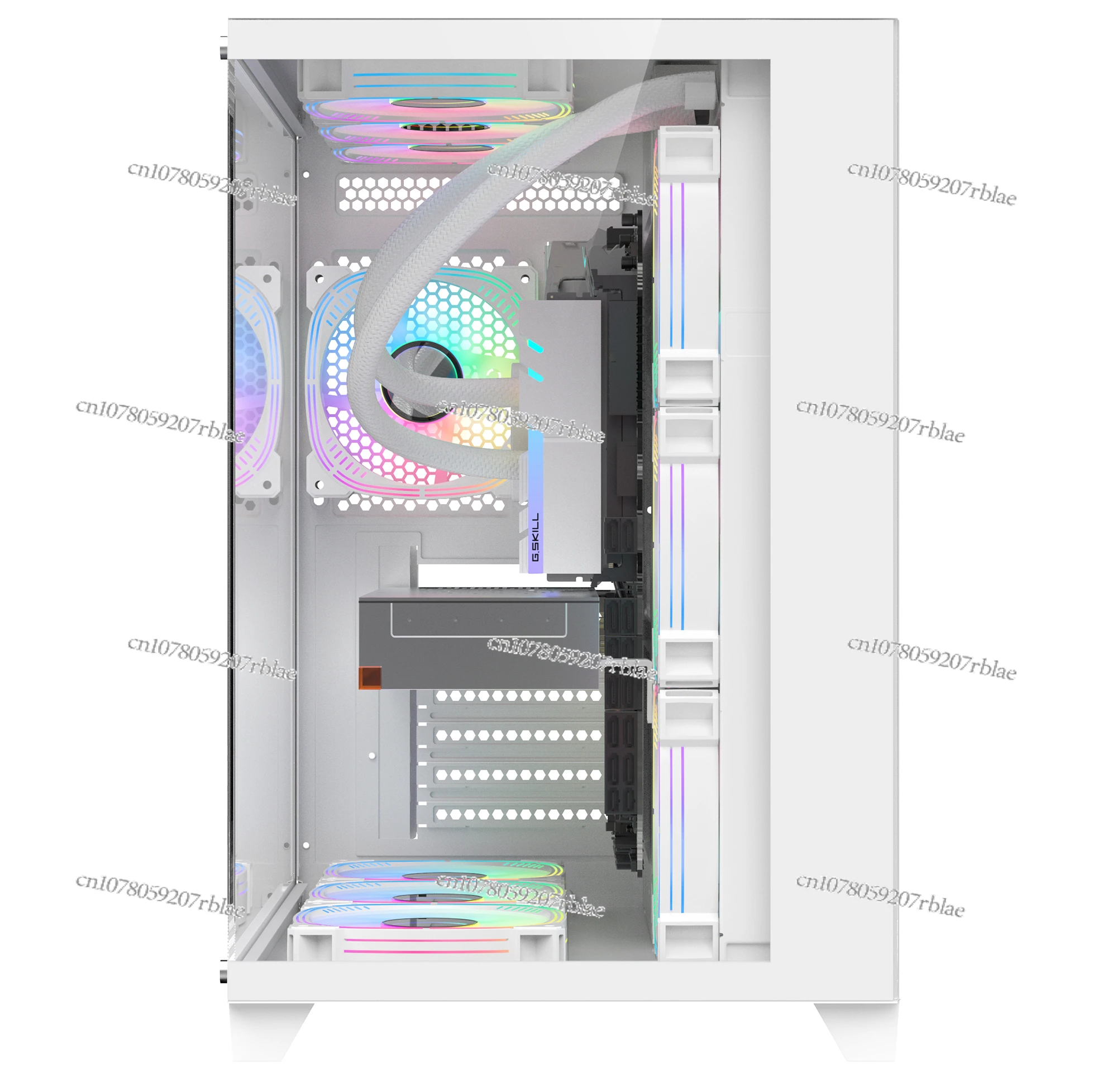 Evesky Sea View Quarto Caso Pro computador, Desktop Case, Atx Mar Branco Quarto View, 360 Caso Water-Cooled