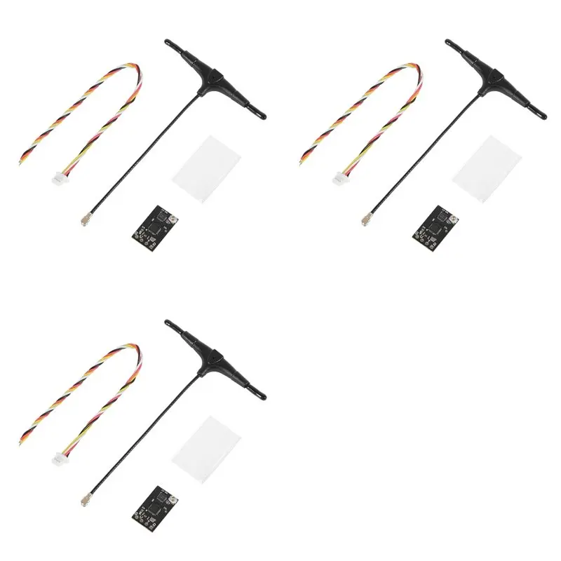 3X ELRS 2.4Ghz NANO Receiver With T-Type Antenna FPV Firmware 3.3.0 Support Wifi Upgrade For FPV RC Drone Parts