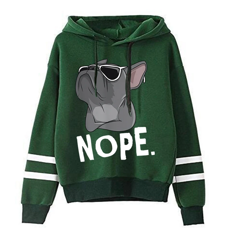 

Youthful Woman Clothes Women’s Hoodies Printing Cool Dog NOPE Women’s Long Sleeve Harajuku Fashion Hoodie Loose Pullover Clothes