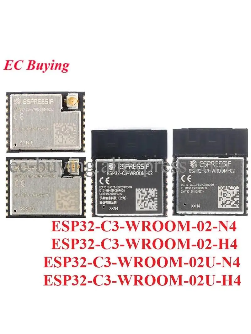 10 szt./1 szt. ESP32-C3-WROOM-02 02U-N4 H4 MINI-1 ESP32C3 2.4GHz BLE 5.0 WiFi Bluetooth-kompatybilny 4MB SPI Flash IoT Wi-Fi — zdjęcie produktu 7