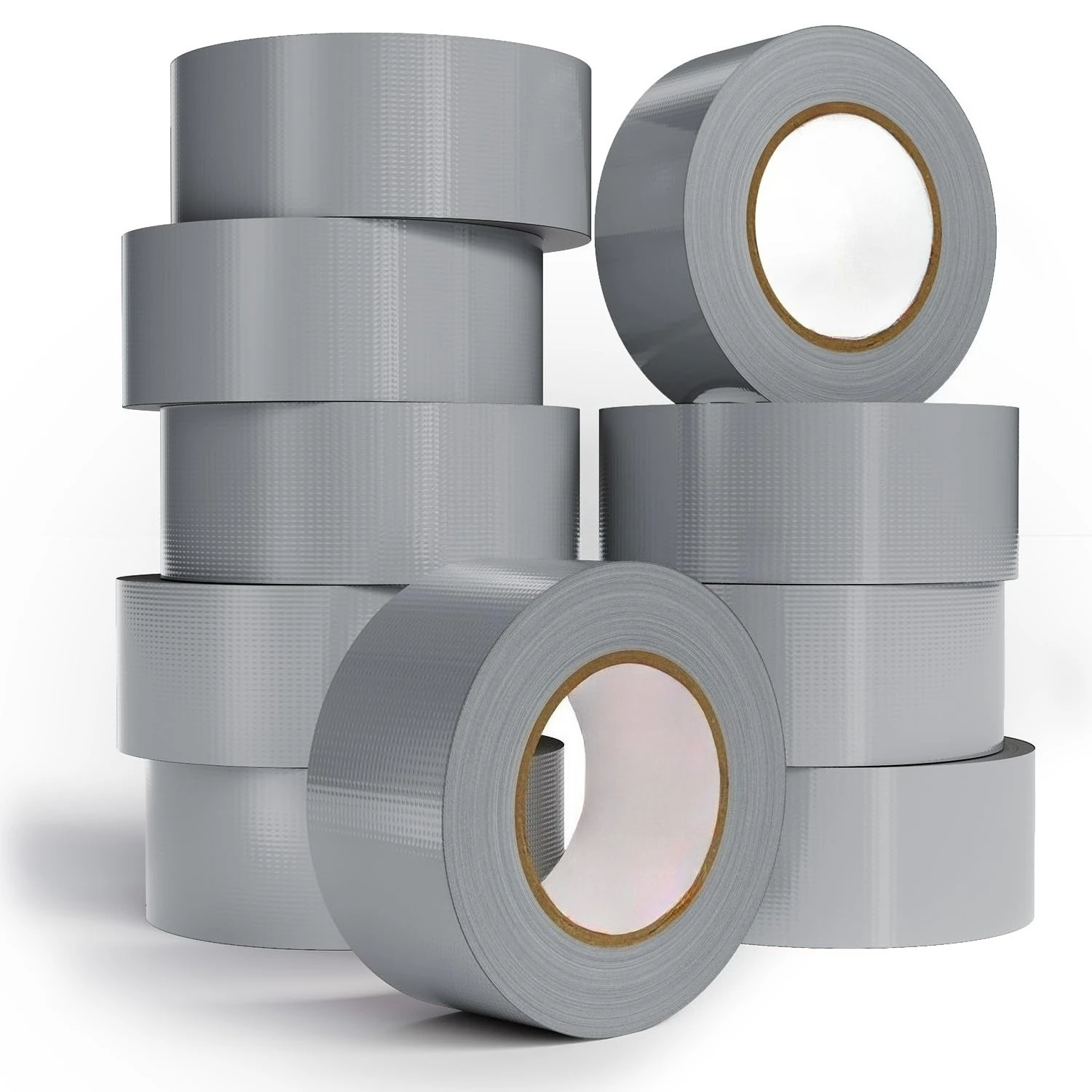 10-Pack Silver Heavy Duty Duct Tape Strong Adhesive, 2 in x 11YD (Total 110YD)Indoor Outdoor All Weather Repair & Sealing