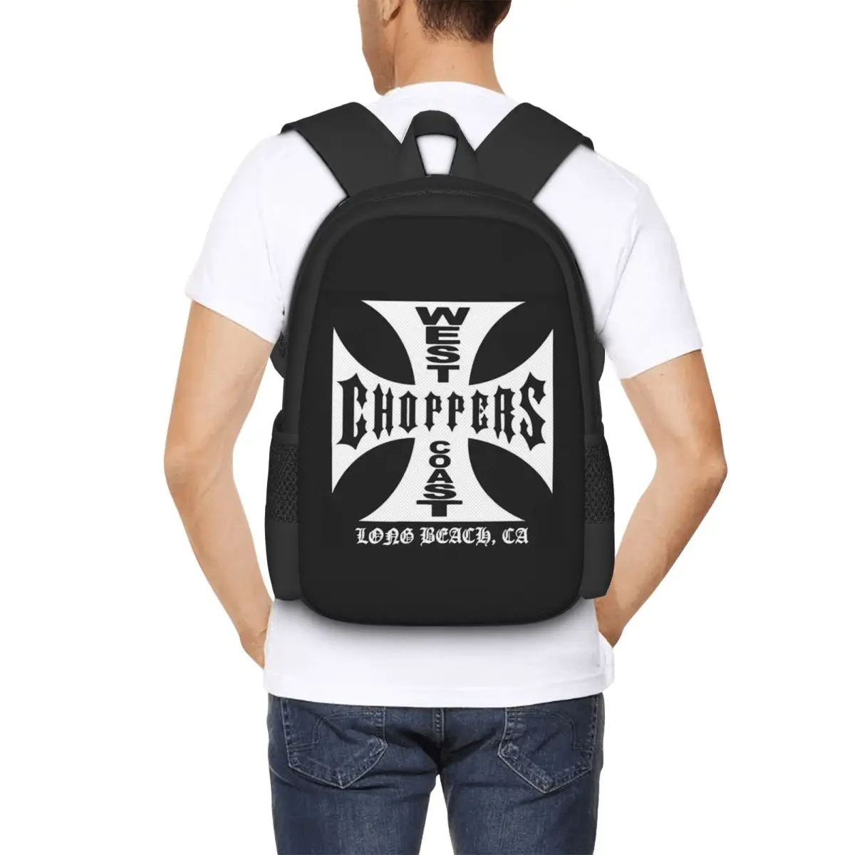 

Рюкзак West Coast Iron Cross Choppers для студентов, школьный рюкзак, походный рюкзак для путешествий, модная сумка для книг, сумка через плечо для мужчин и женщин