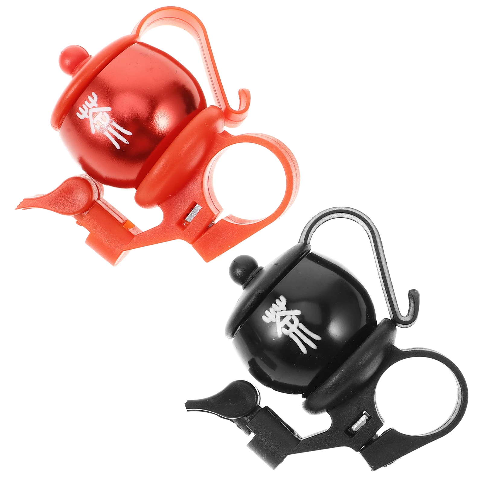 

2 Pcs Bicycle Bell Kids Bike Accessories Mini Teapot Shaped Loud Clear Sound Durable Material Handlebar Attachment Suitable Most
