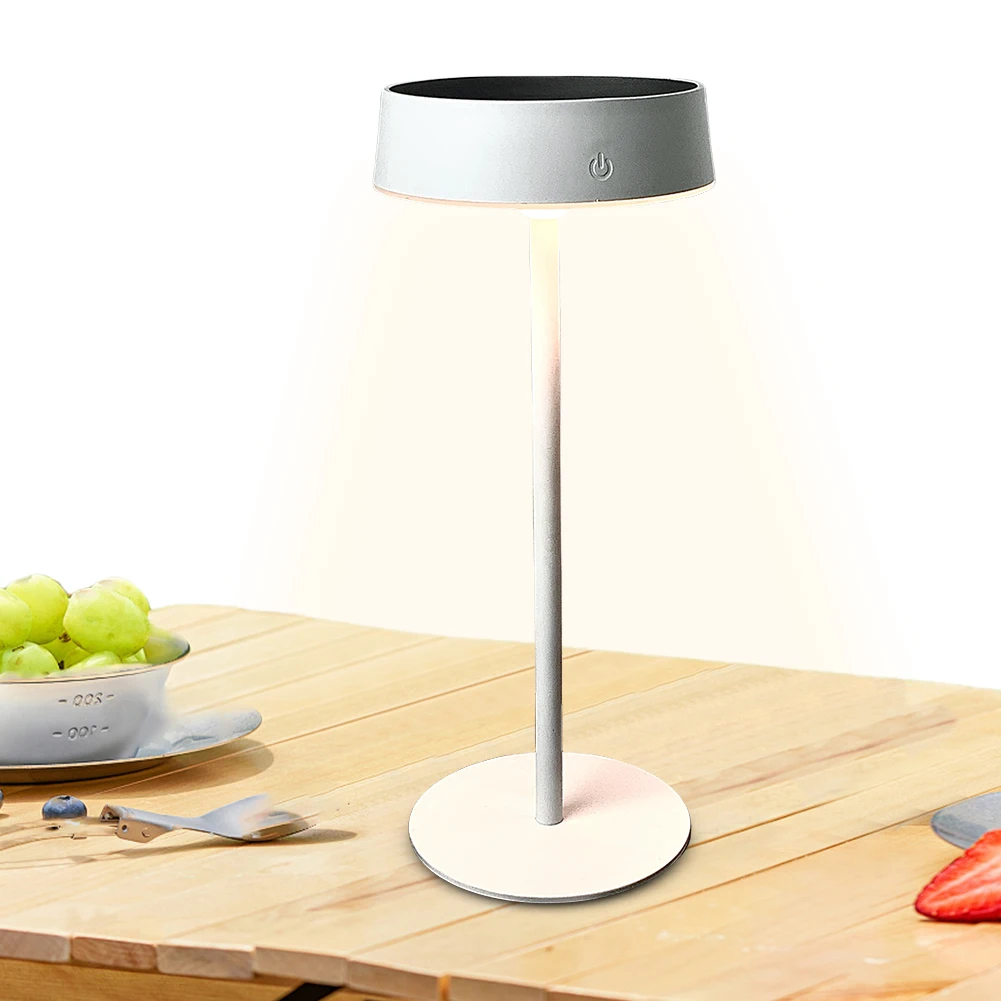 

Solar Table Lamp Waterproof Cordless Table Lamp Rechargeable Portable Night Light Night Lamp for Garden Terrace Camping