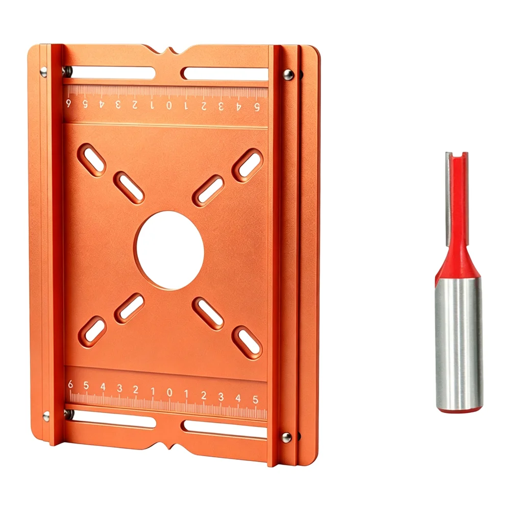 Router Guide Fence Aluminum Alloy Construction 210x168x6mm Dual Scale Engraving for Professional Woodworking Use