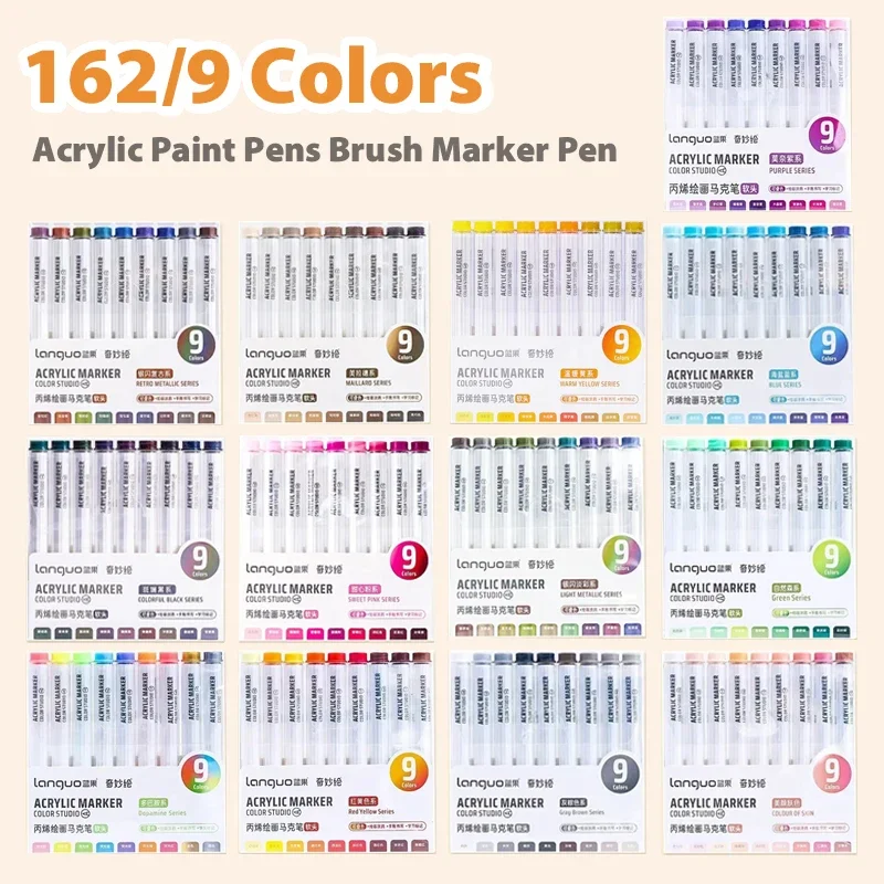 117/9 Colors Acrylic Paint Marker Professional Drawing Pens For Graffiti manga School Office Aesthetic Stationery Art Supplies