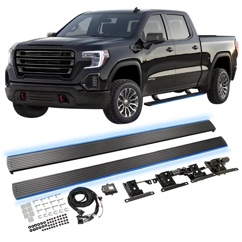 

Automatic Electric Power Side Step Running Board LED Light For GMC Sierra 1500 2500 Crew Cab Pickup 2019-2024