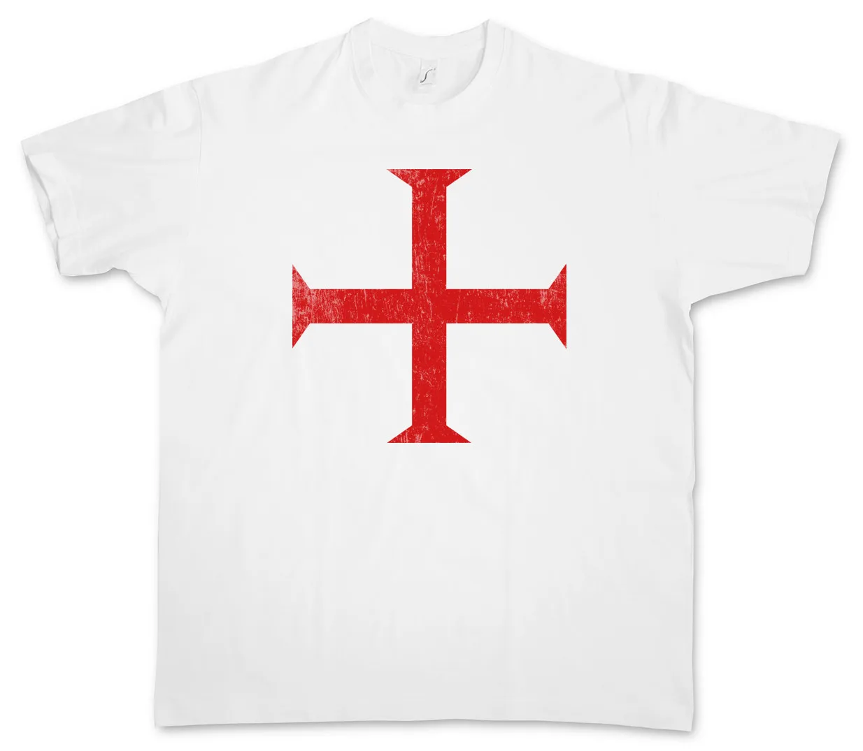 CAMISETA TEMPLAR CROSS II - Rotos Templer Orden Kreuz Templerorden Ordo Vermelho