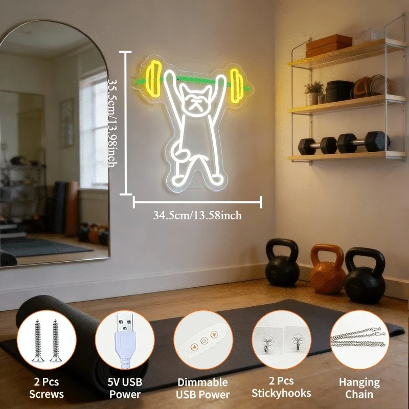 Letrero de Neón LED con Diseño - Home Gym Neon Sign reseña y precio