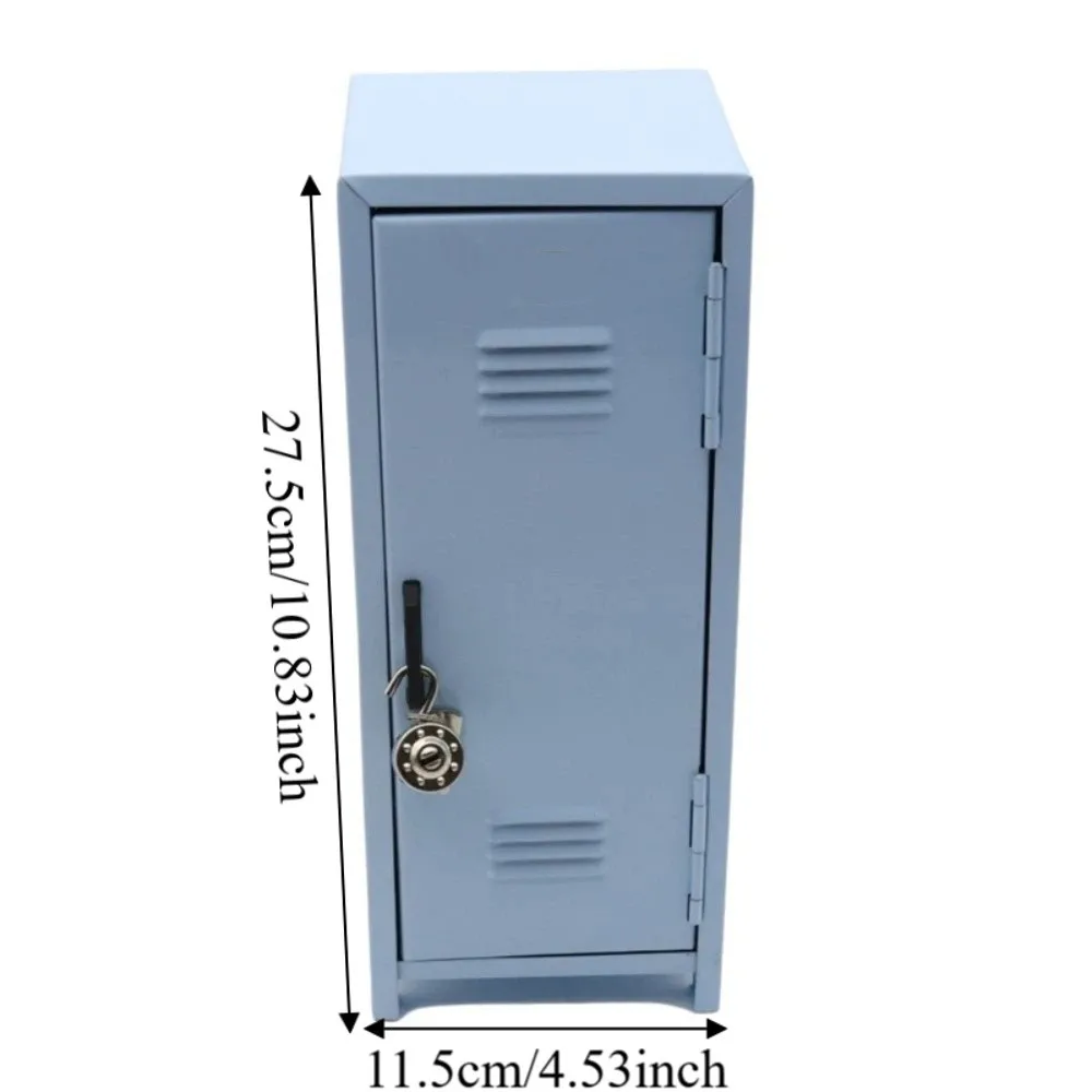Picture 7: Cute Iron Makeup Storage Cabinet Vertical Lockable Cabinet Organizer Box Two Layers with A Lock File Cabinet Office