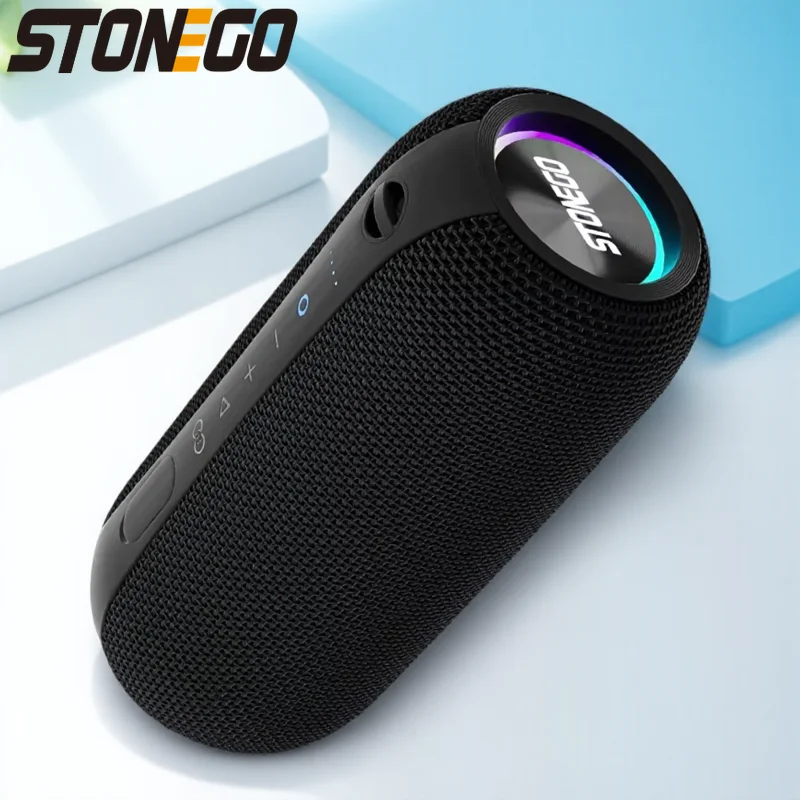 

Беспроводные Bluetooth-колонки, портативные двойные колонки в стиле панк, с LED-подсветкой, мощным басом и диафрагмой, TWS-колонки для вечеринок на открытом воздухе и дома