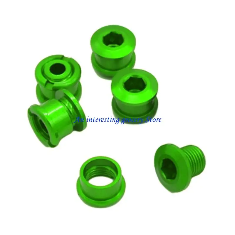 

652D 5pcs Aluminum Alloy Bike Chainring Bolts for Outdoor Mountain Road Bicycles