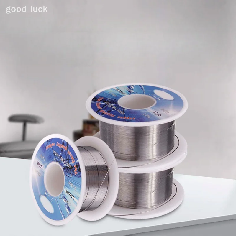 고순도 주석 라인 0.3mm 와이어 솔더 삼키기 플럭스 릴 용접 라인 수리를위한 납 로진 코어 주석 와이어 낮은 융점
